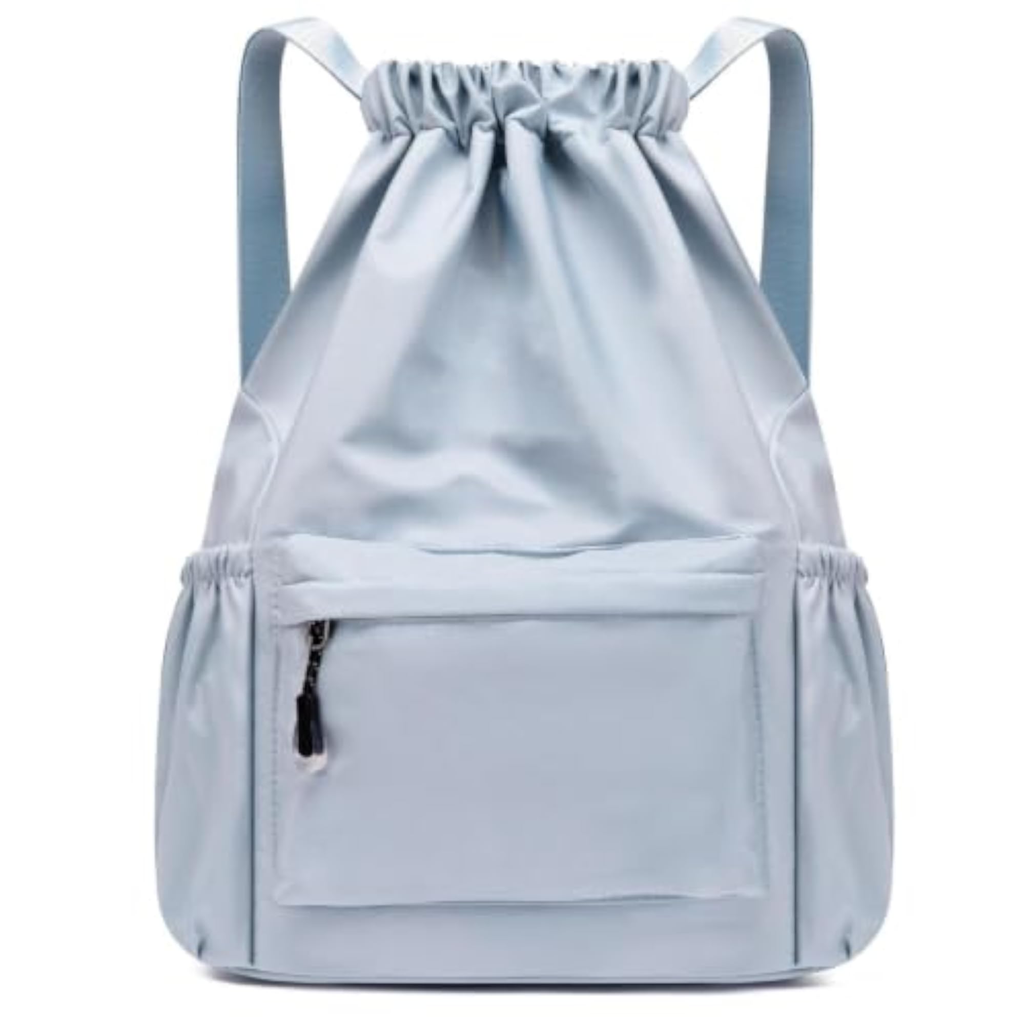 Large Capacity Drawstring Sports Backpack for Athletes, Black